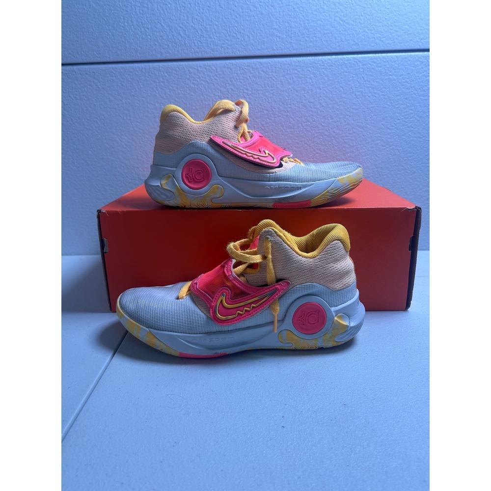 Nike KD Trey 5 X Wolf Grey Pink Prime Solar Flare Size 7.5 #3170